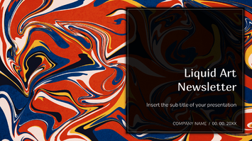 Liquid Art Newsletter Free Google Slides PowerPoint Template