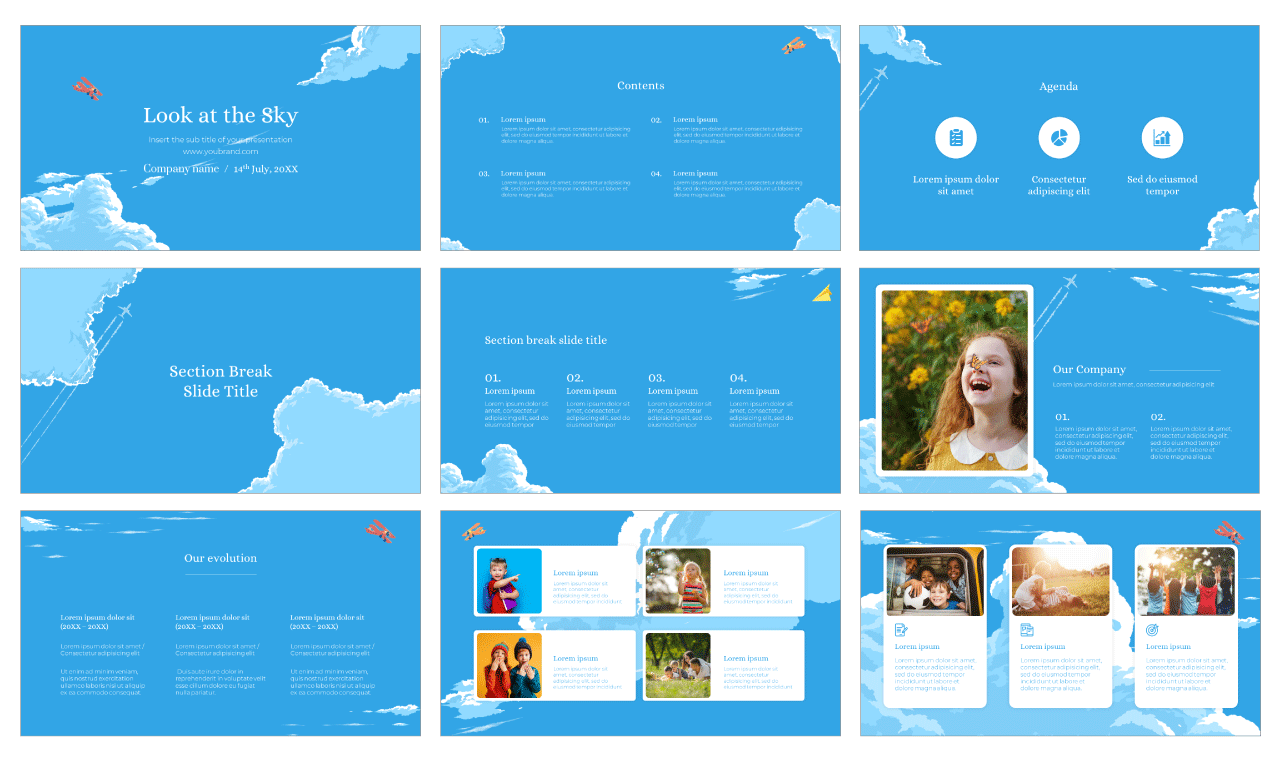 Look at the Sky Free Google Slides PowerPoint Templates