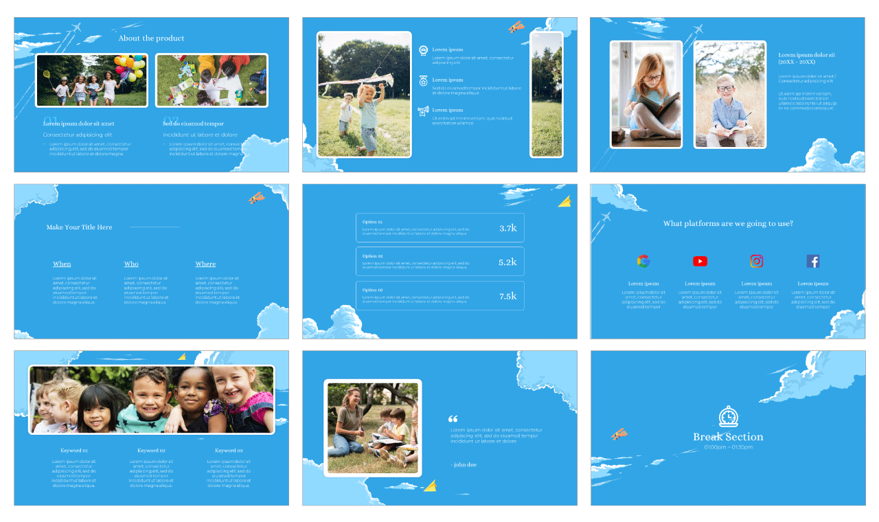 Look at the Sky Google Slides PowerPoint Templates Free Download