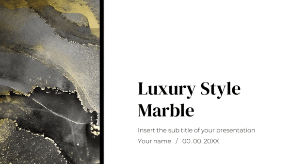 Luxury Style Marble Free Google Slides PowerPoint Template