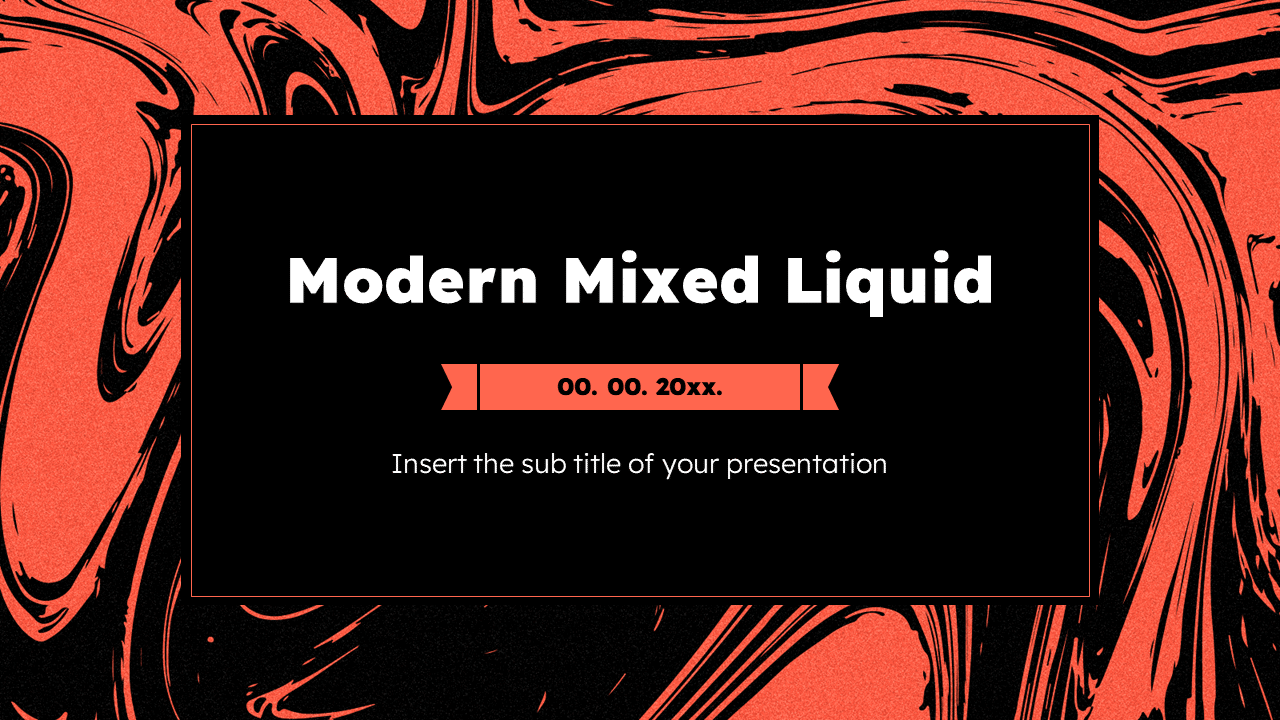Modern Mixed Liquid Free Google Slides PowerPoint Template