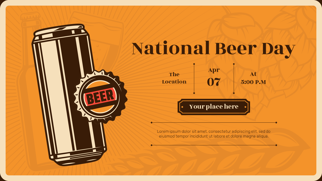National Beer Day Free Google Slides PowerPoint Templates