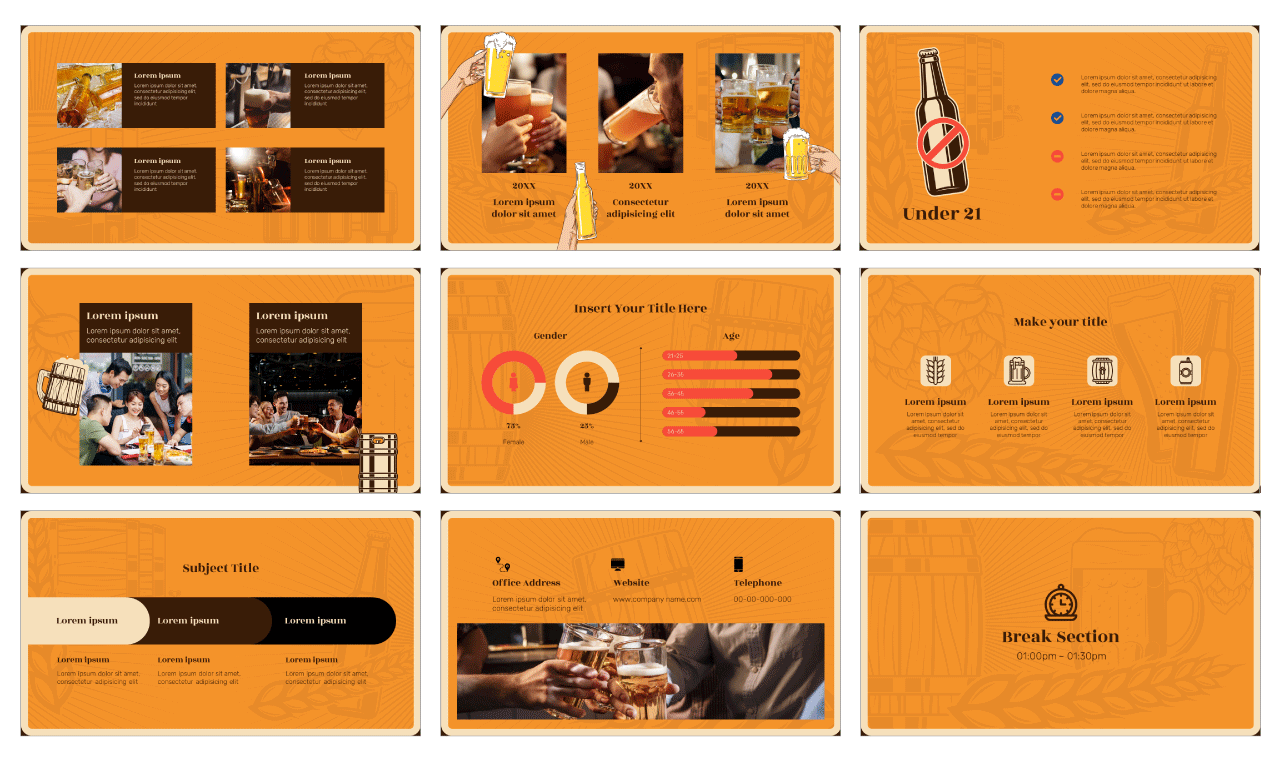 National Beer Day Google Slides PowerPoint Templates Free Download