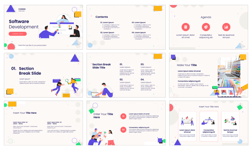 Software Development Free Google Slides PowerPoint Template