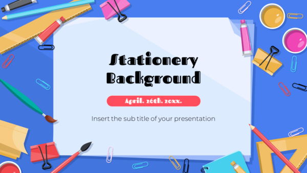 Stationery Background Free Google Slides PowerPoint Template