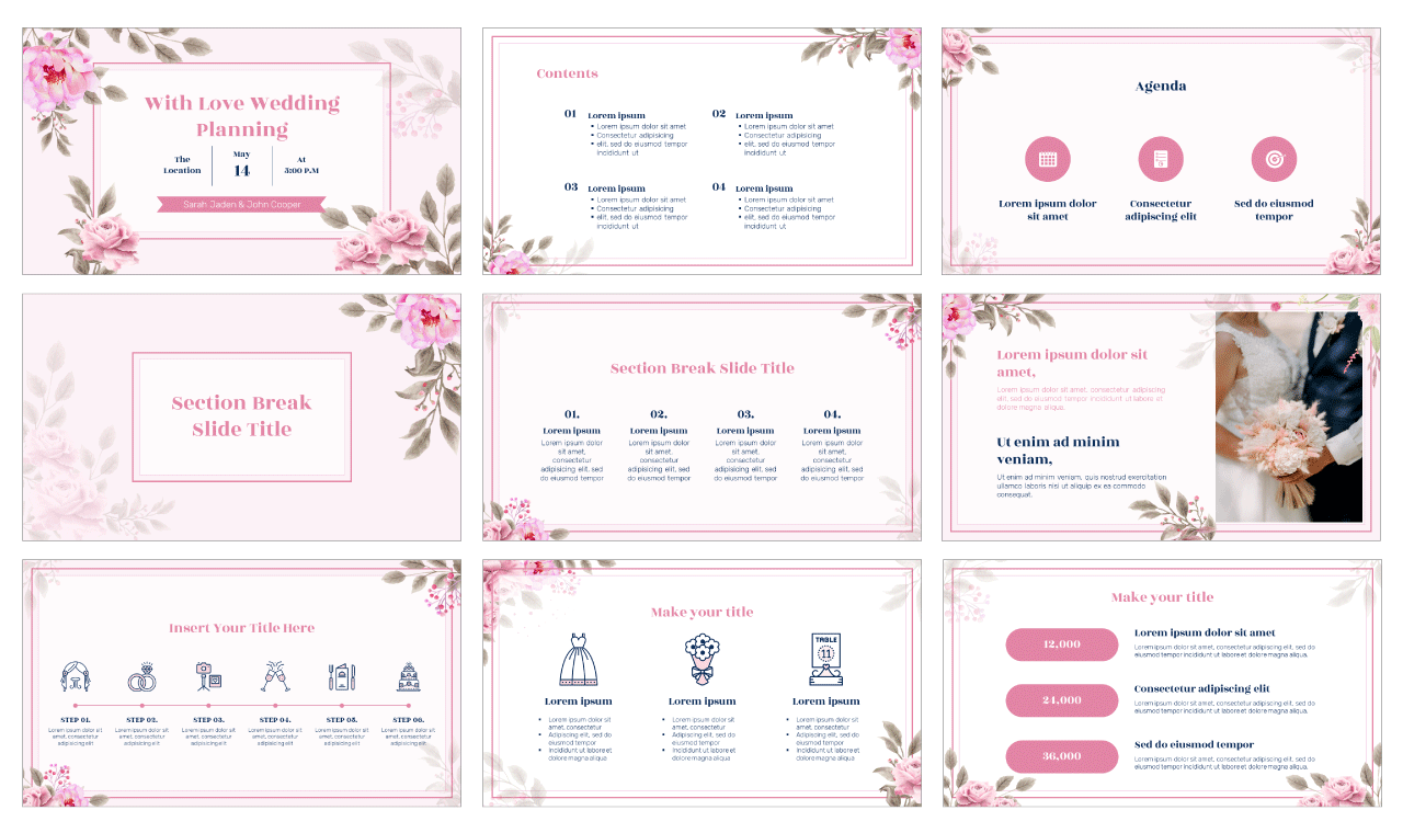 With Love Wedding Planning Free Google Slides PowerPoint Template