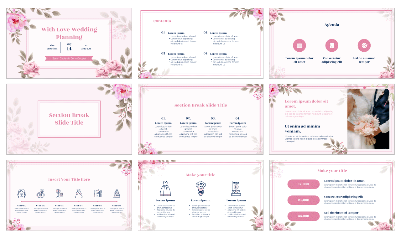 Wedding Planner Marketing Plan Google Slides & PPT Template