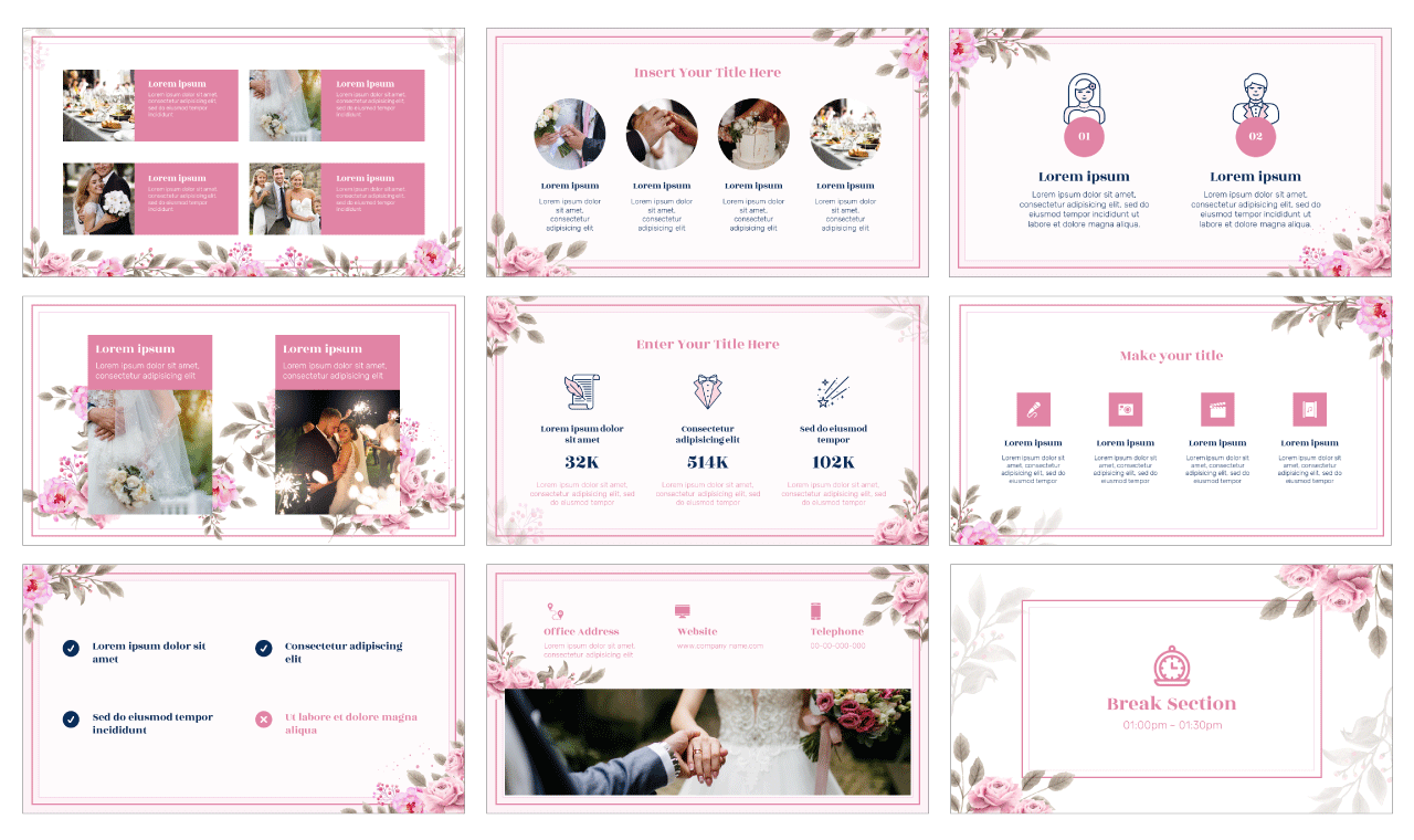 With Love Wedding Planning Google Slides PowerPoint Template Free Download