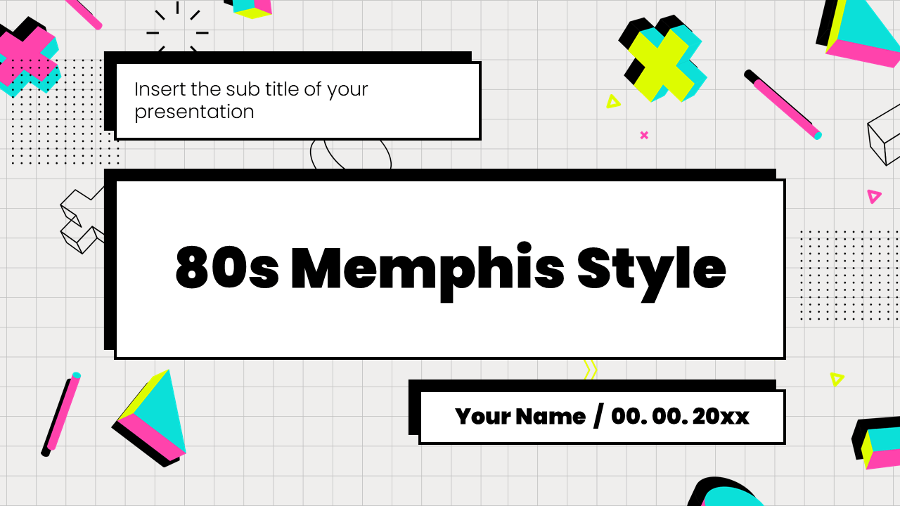 80s Memphis Style Google Slides Theme PowerPoint Template