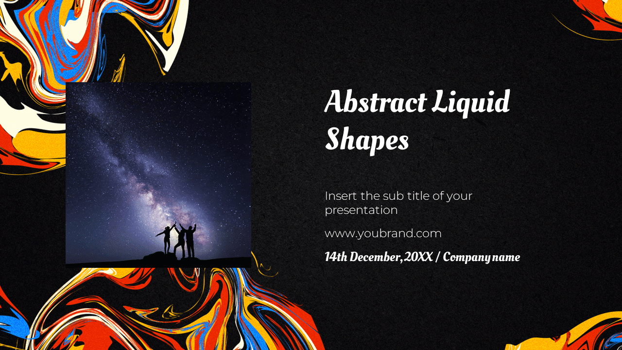 Abstract Liquid Shapes Google Slides Theme PowerPoint Template