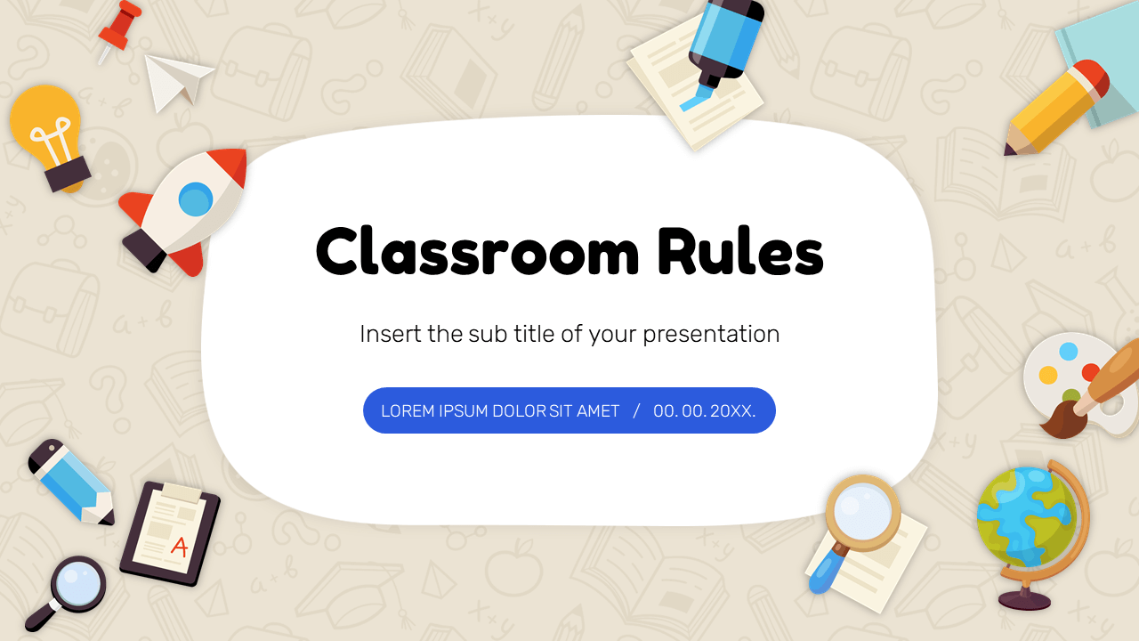 Classroom Rules for Students Google Slides PowerPoint Template
