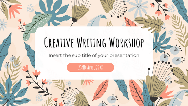 Creative Writing Workshop Google Slides PowerPoint Template