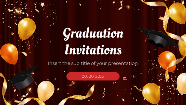 Graduation Invitations Google Slides Theme PowerPoint Template