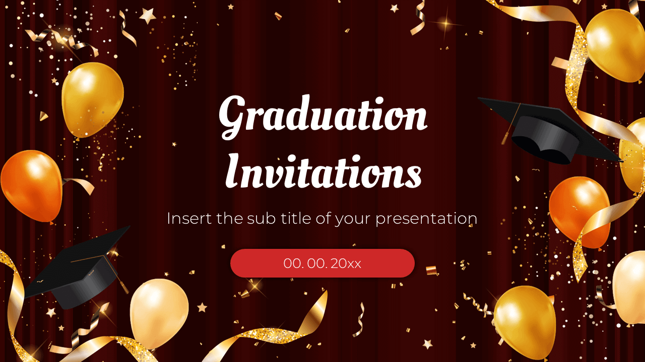 Graduation Invitations Google Slides Theme PowerPoint Template Graduation Invitations Google Slides Theme PowerPoint Template