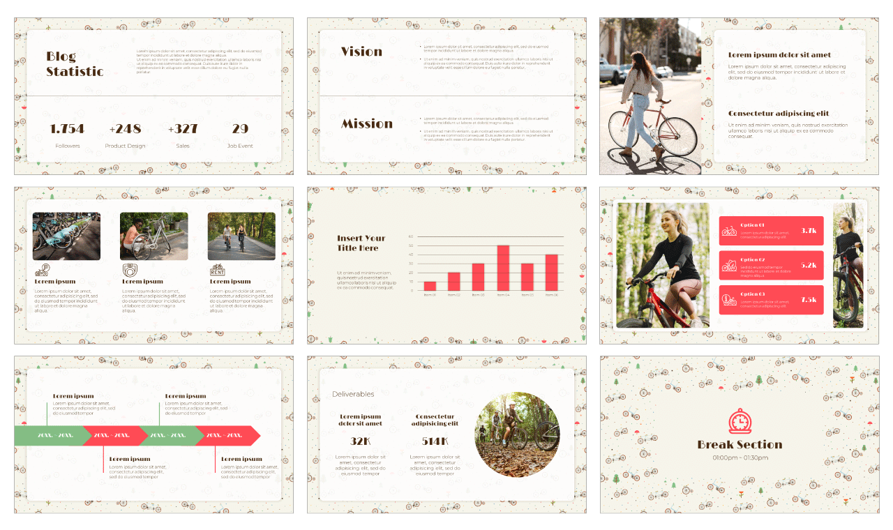 Happy Bicycle Day Google Slides PowerPoint Template Free Download