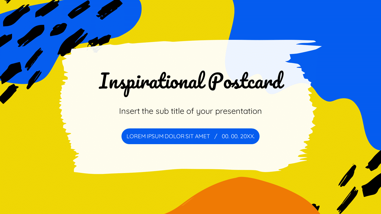 Inspirational Postcard Google Slides Theme PowerPoint Template