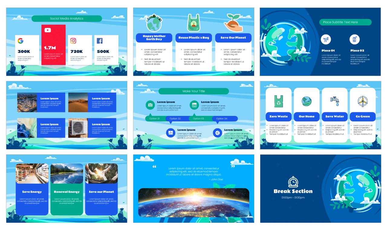 International Mother Earth Day Google Slides PowerPoint Template Free Download