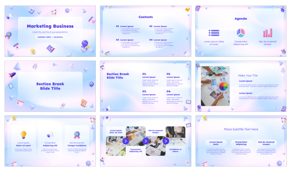 Marketing Business Free Google Slides PowerPoint Template