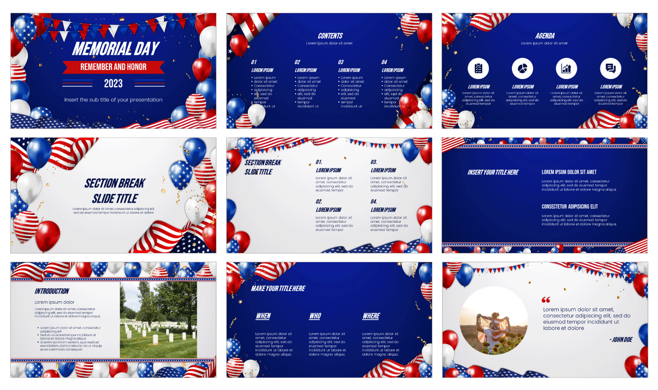 Memorial Day Free Google Slides Theme PowerPoint Template