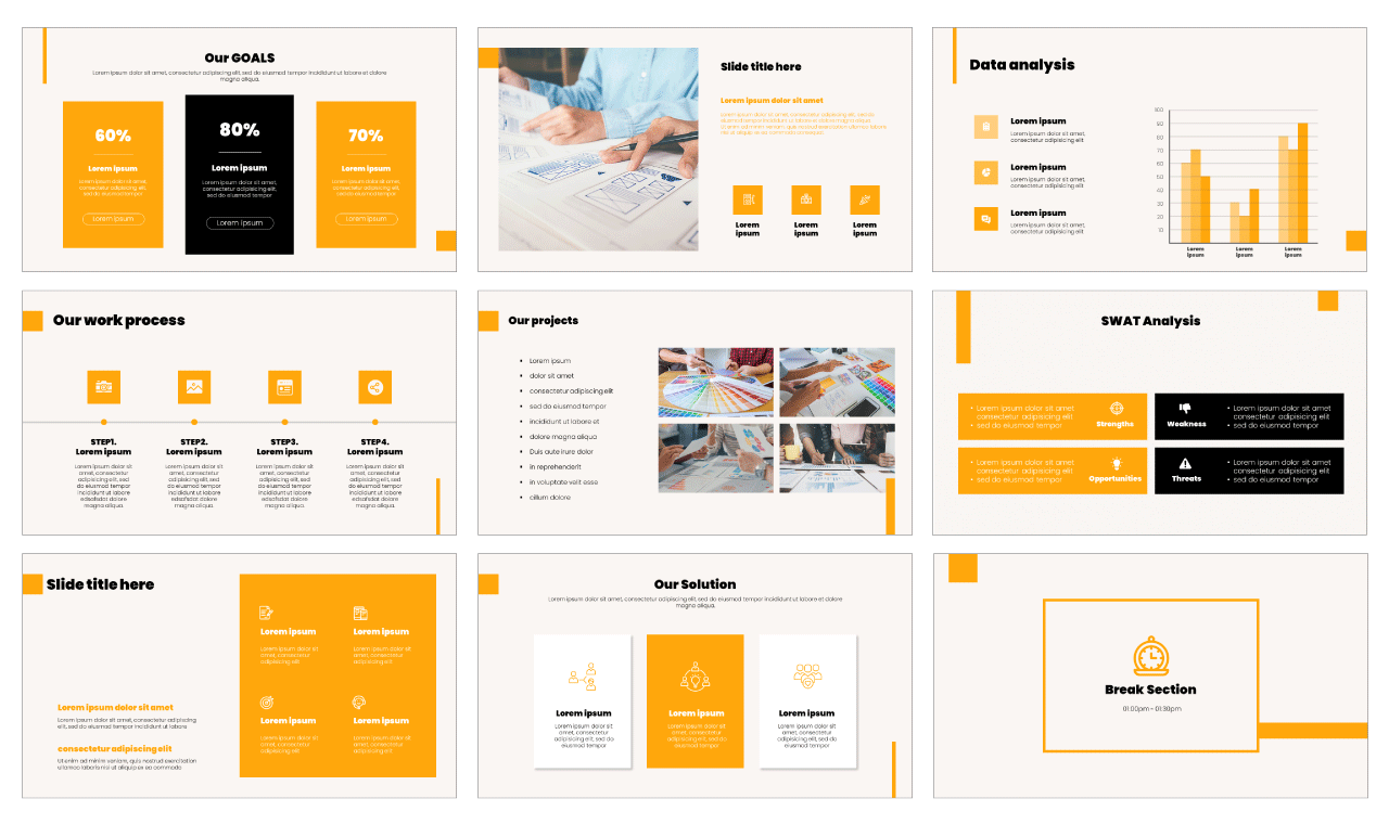 Minimalistic Design Google Slides PowerPoint Template Free Download