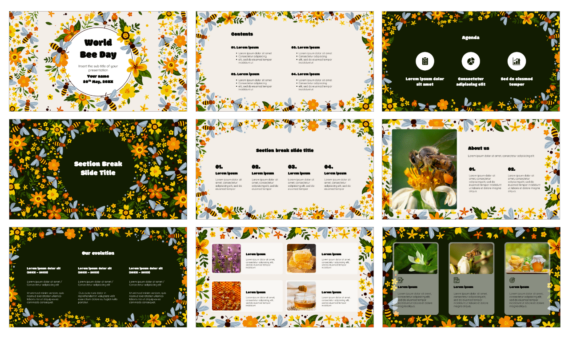 World Bee Day Free Google Slides Theme PowerPoint Template