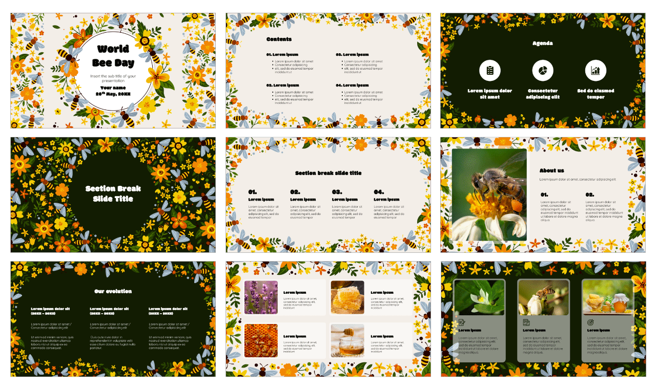 World Bee Day Free Google Slides PowerPoint Template