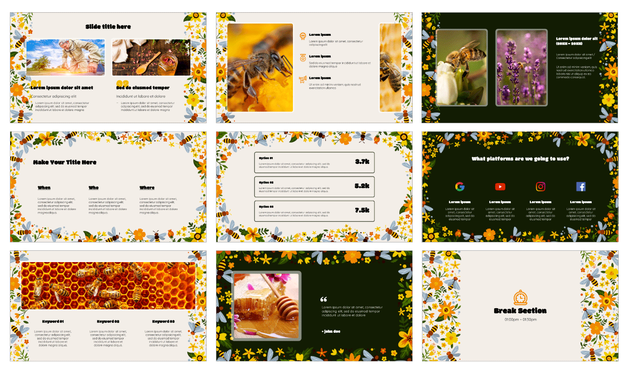 World Bee Day Google Slides PowerPoint Template Free Download