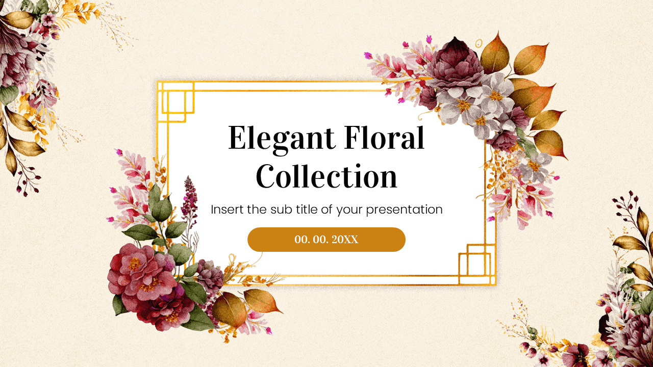 Elegant Floral Collection Free Google Slides PowerPoint Template