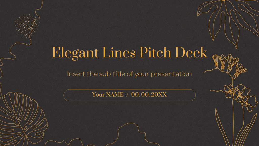 Black and Gold Free Powerpoint templates and Google Slides themes