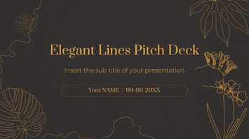 Elegant Lines Pitch Deck Free Google Slides PowerPoint Template