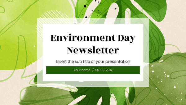 Environment Day Newsletter Google Slides PowerPoint Template