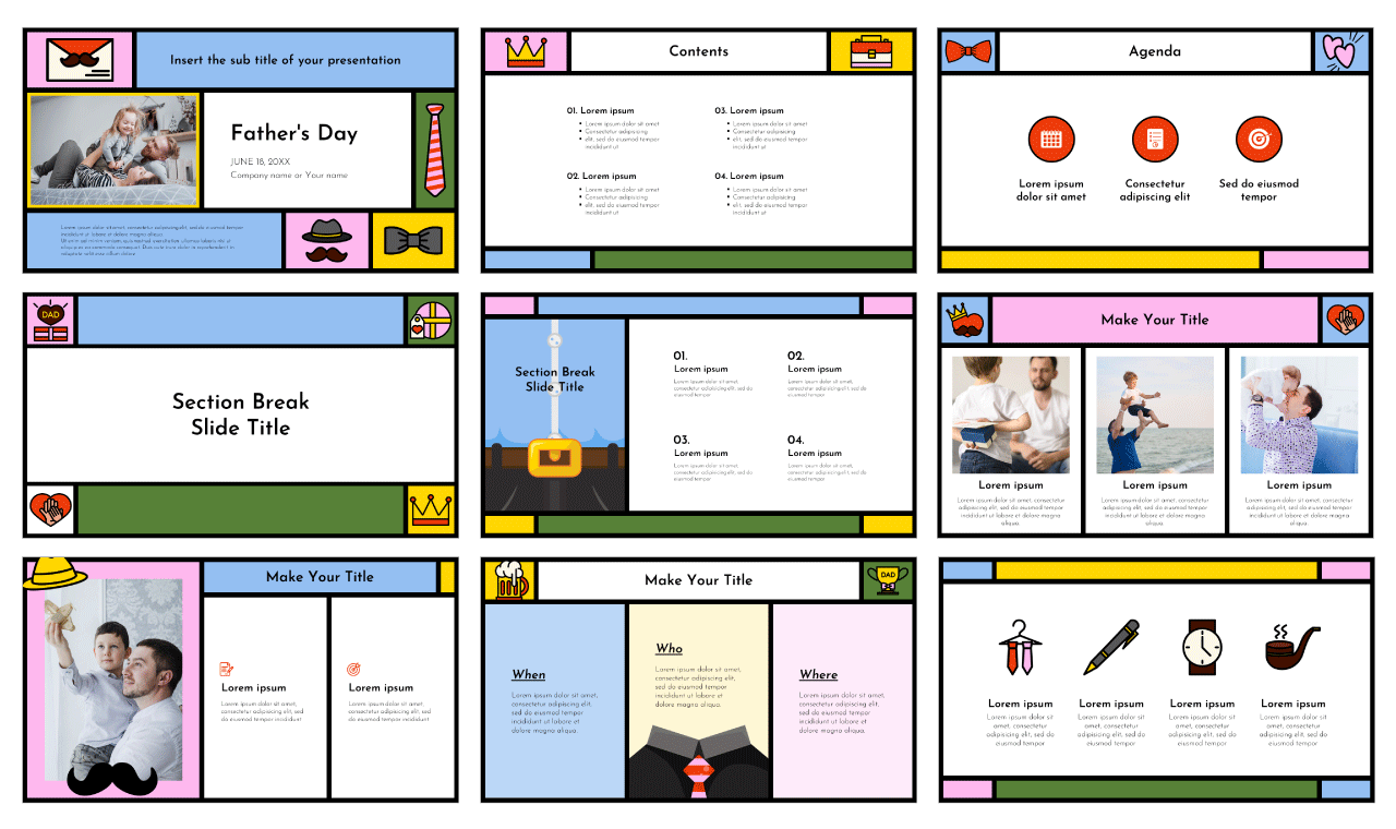 Father's Day Free Google Slides Theme PowerPoint Template