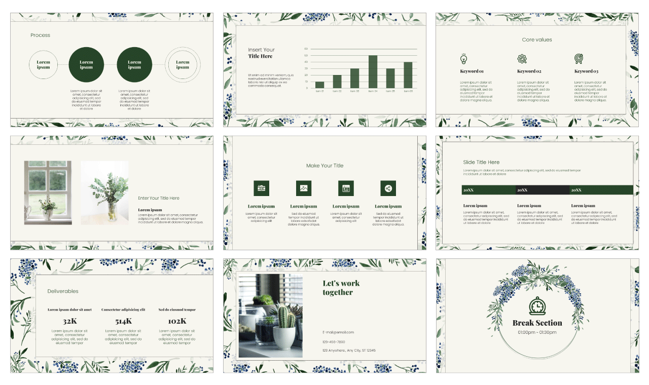 Flower Newspaper Free Google Slides PowerPoint Template