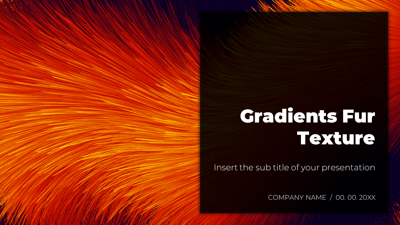 Gradients Fur Texture Google Slides Theme PowerPoint Template
