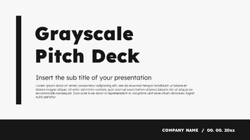 Grayscale Pitch Deck Free Google Slides PowerPoint Template