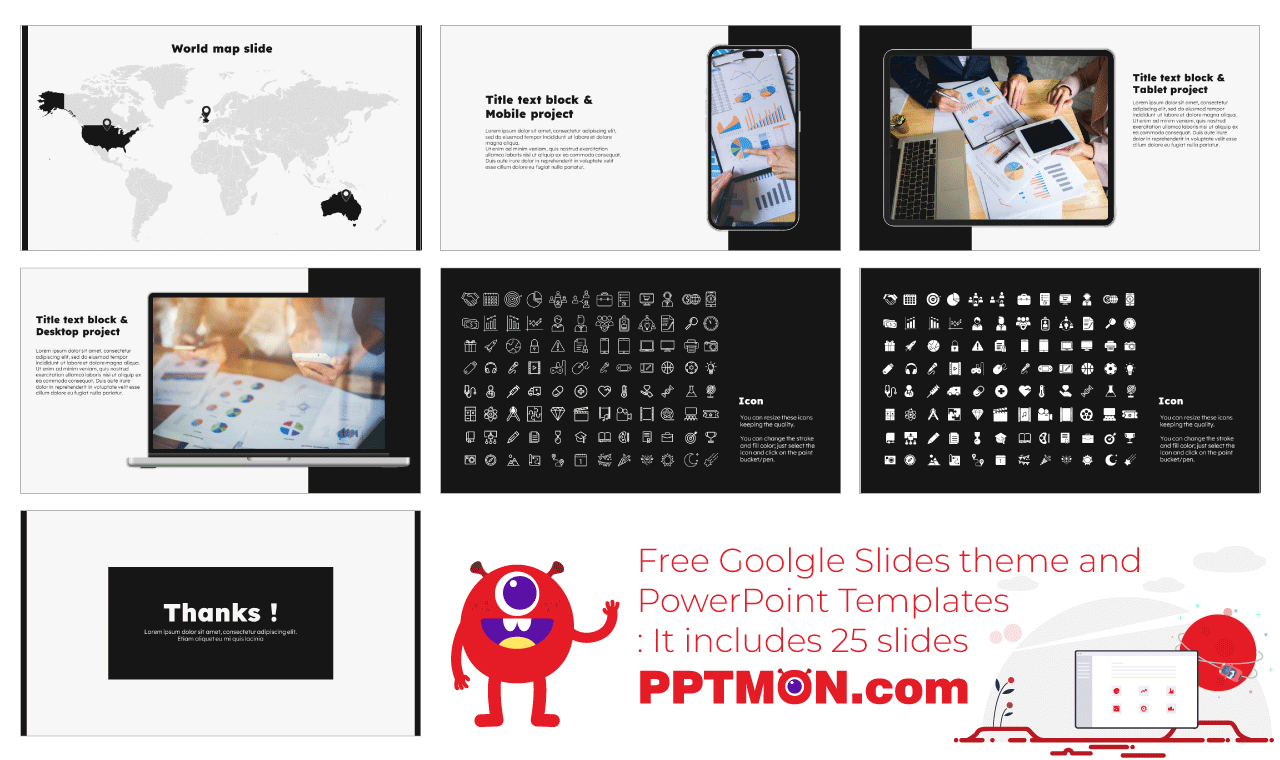 Grayscale Pitch Deck Google Slides PowerPoint Presentation Design