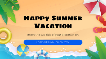 Happy Summer Vacation Free Google Slides PowerPoint Template