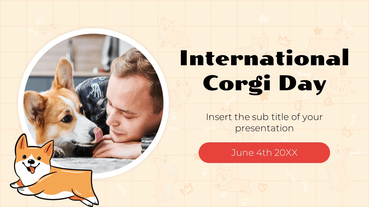 International Corgi Day Free Google Slides PowerPoint Template