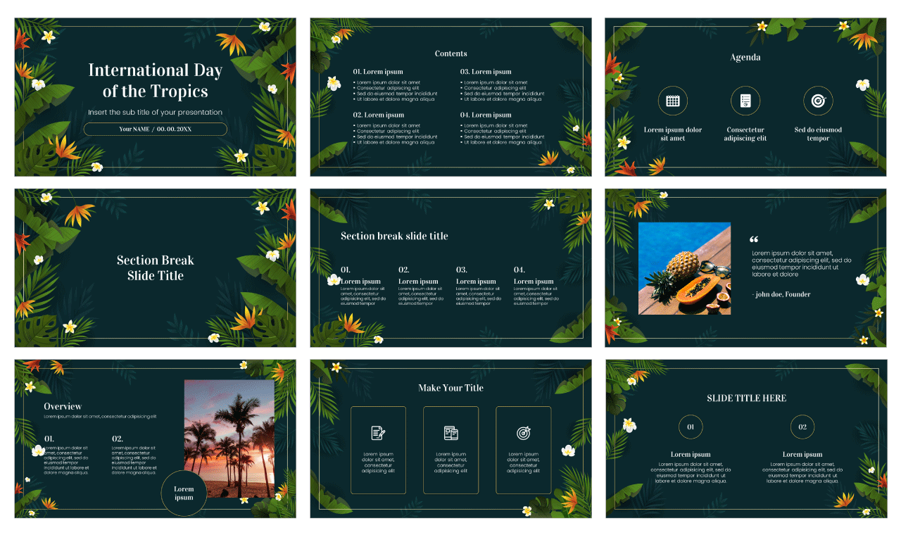 International Day of the Tropics Free Google Slides PowerPoint Template