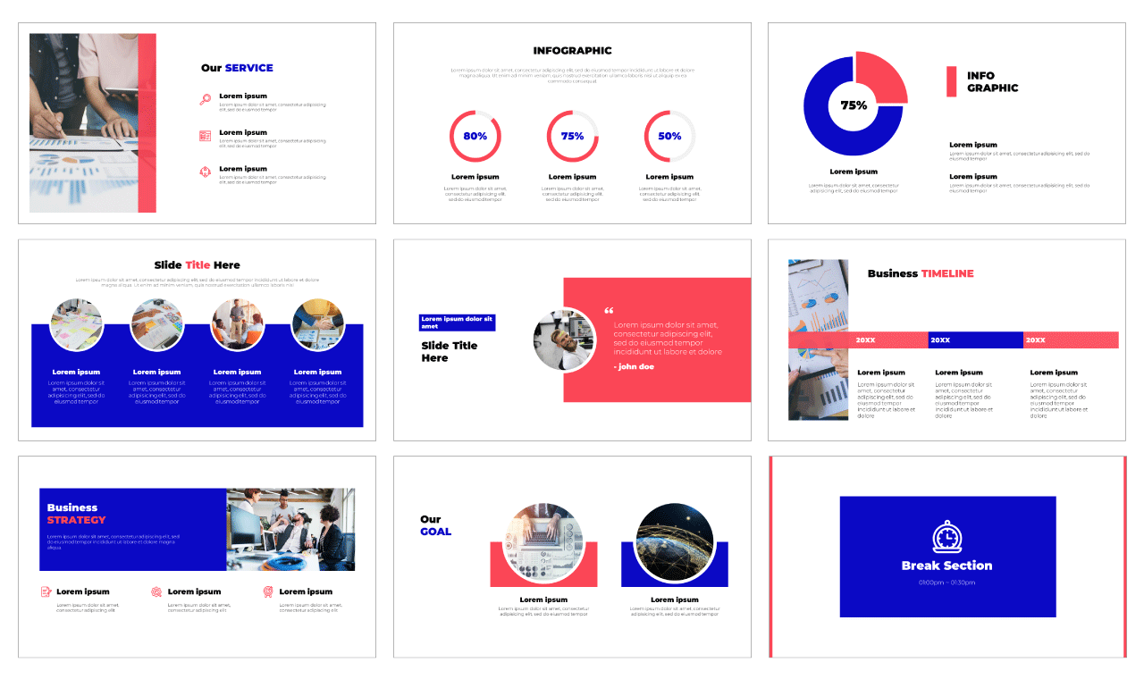Minimal Annual Report Google Slides PowerPoint Template Free Download
