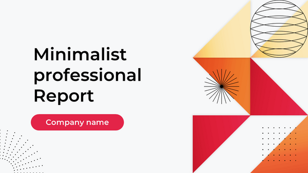 Minimalist Professional Report Google Slides PowerPoint Template