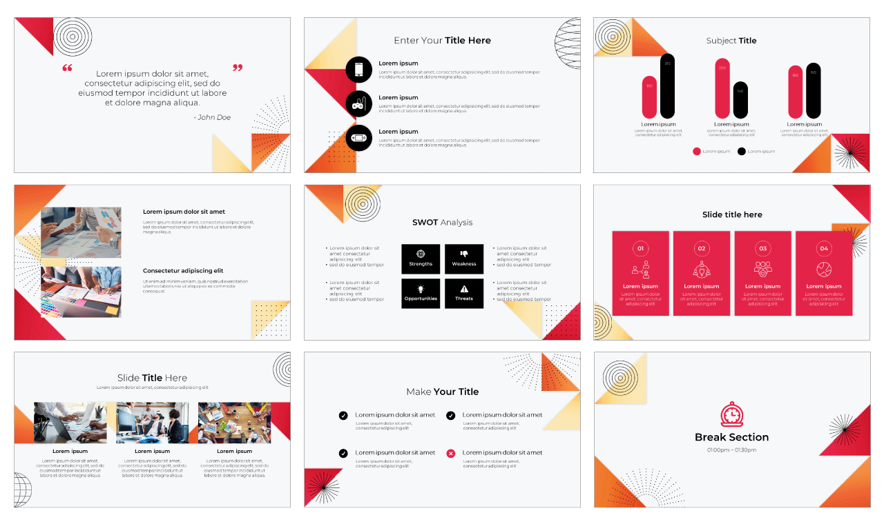 Minimalist Professional Report Google Slides PowerPoint Template Free Download