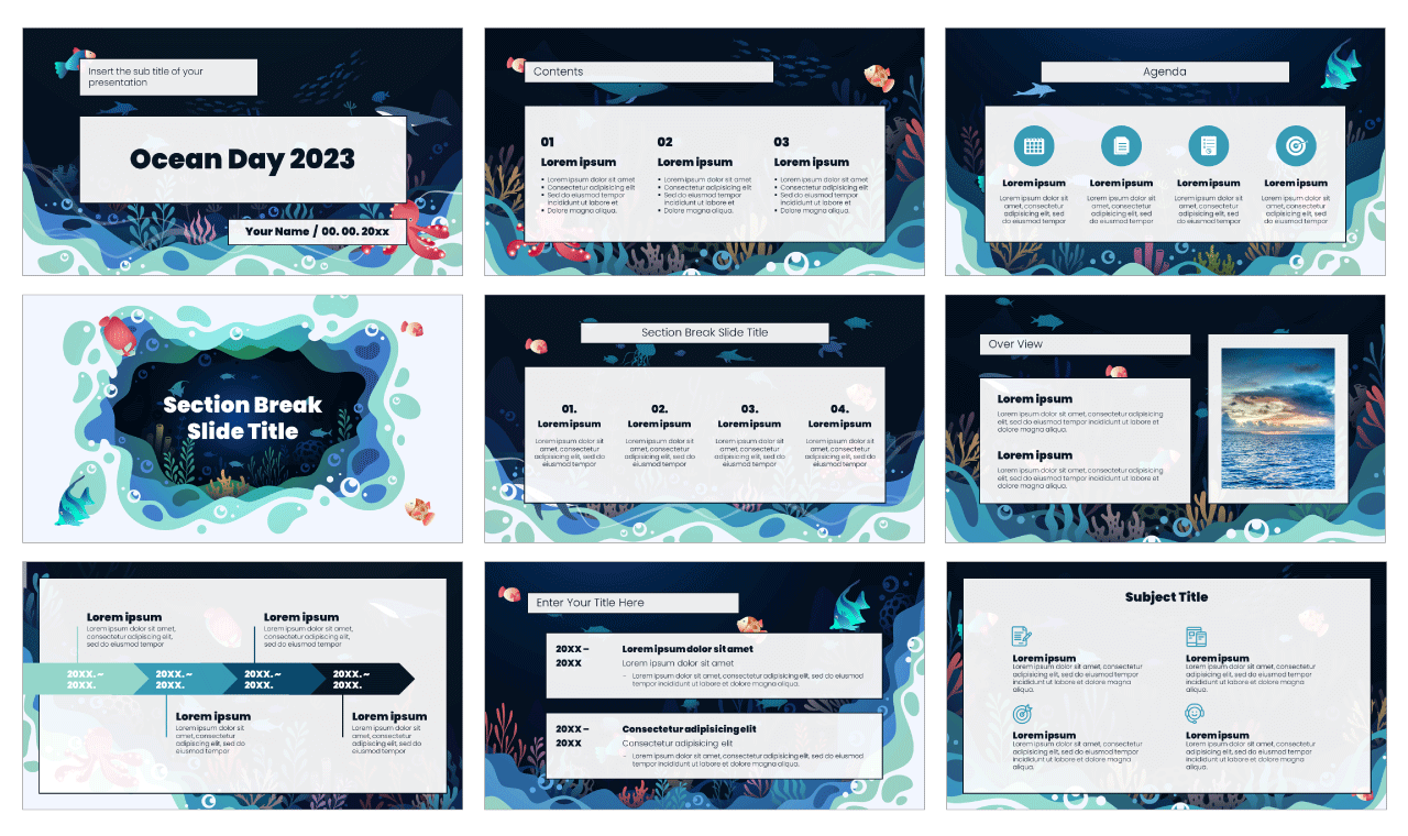 Ocean Day 2023 Free Google Slides PowerPoint Template