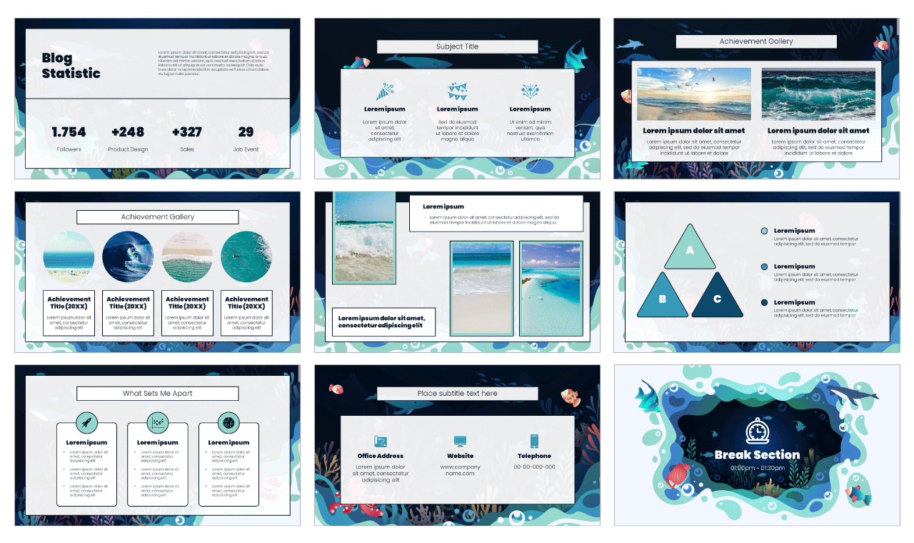 Ocean Day 2023 Google Slides PowerPoint Template Free Download