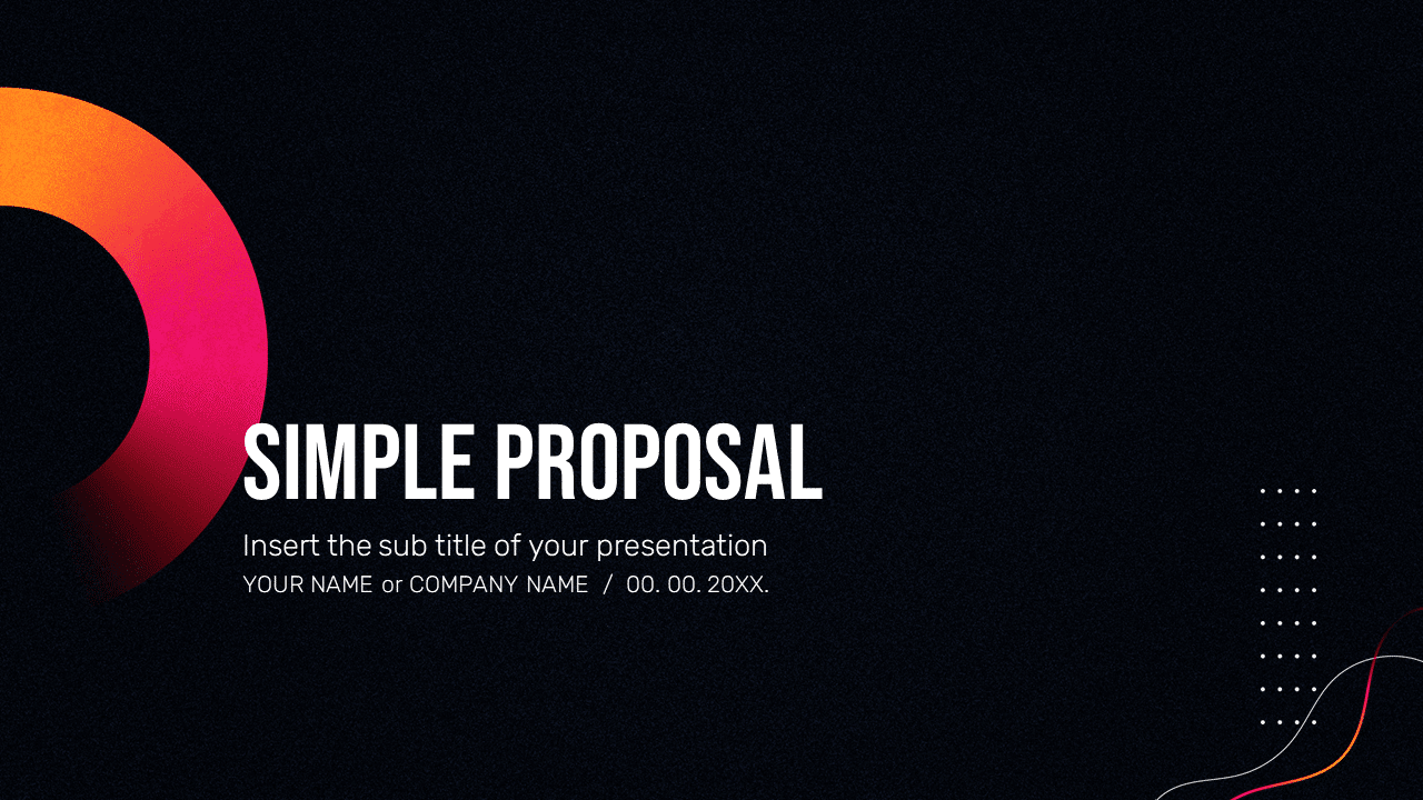Simple Proposal Free Google Slides Theme PowerPoint Template