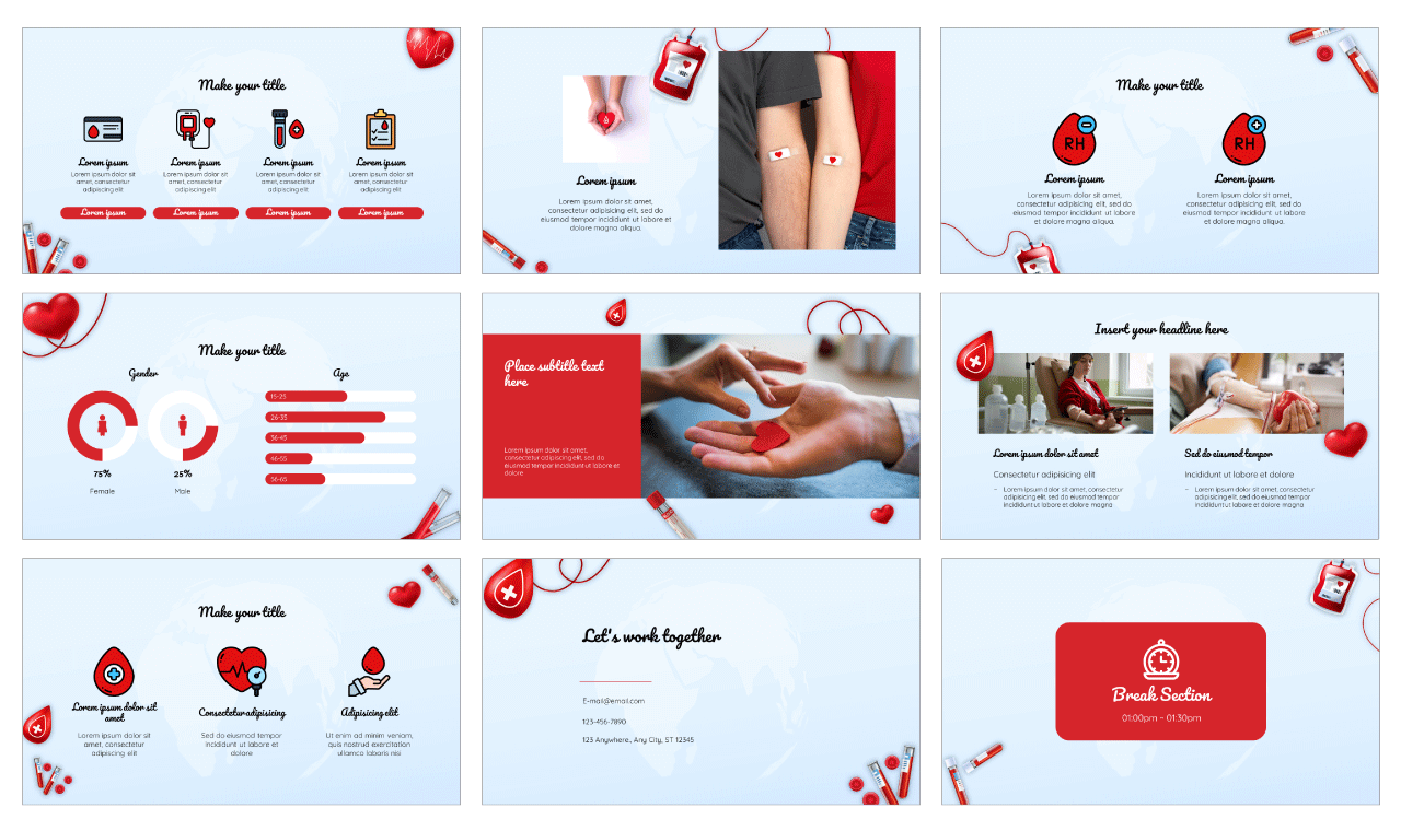 World Blood Donor Day Google Slides PowerPoint Template Free Download