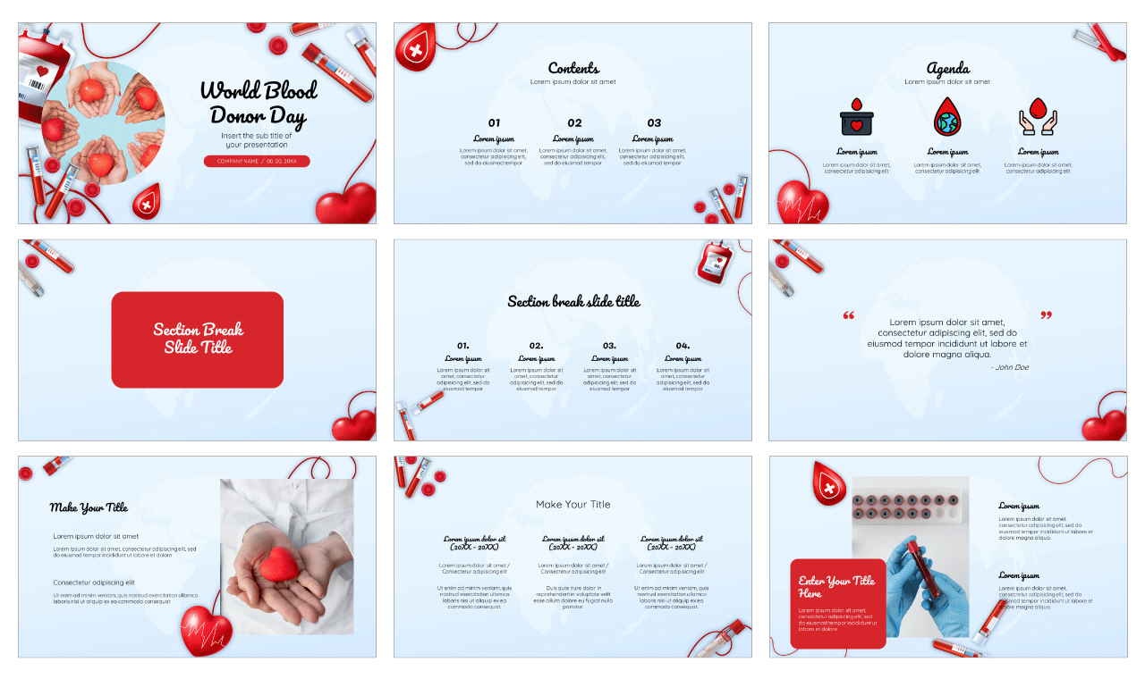 World Blood Donor Day Google Slides Theme PowerPoint Template