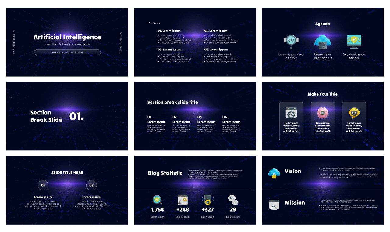 Artificial Intelligence Free Google Slides PowerPoint Templates