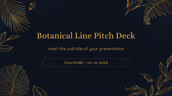 Botanical Line Pitch Deck Free Google Slides PowerPoint Template