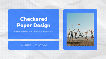 Checkered Paper Design Free Google Slides PowerPoint Template